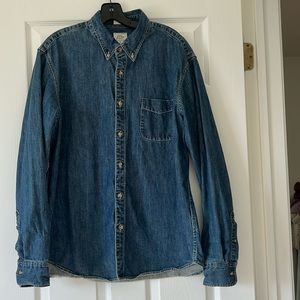 Jcrew mens XL slim denim button up shirt